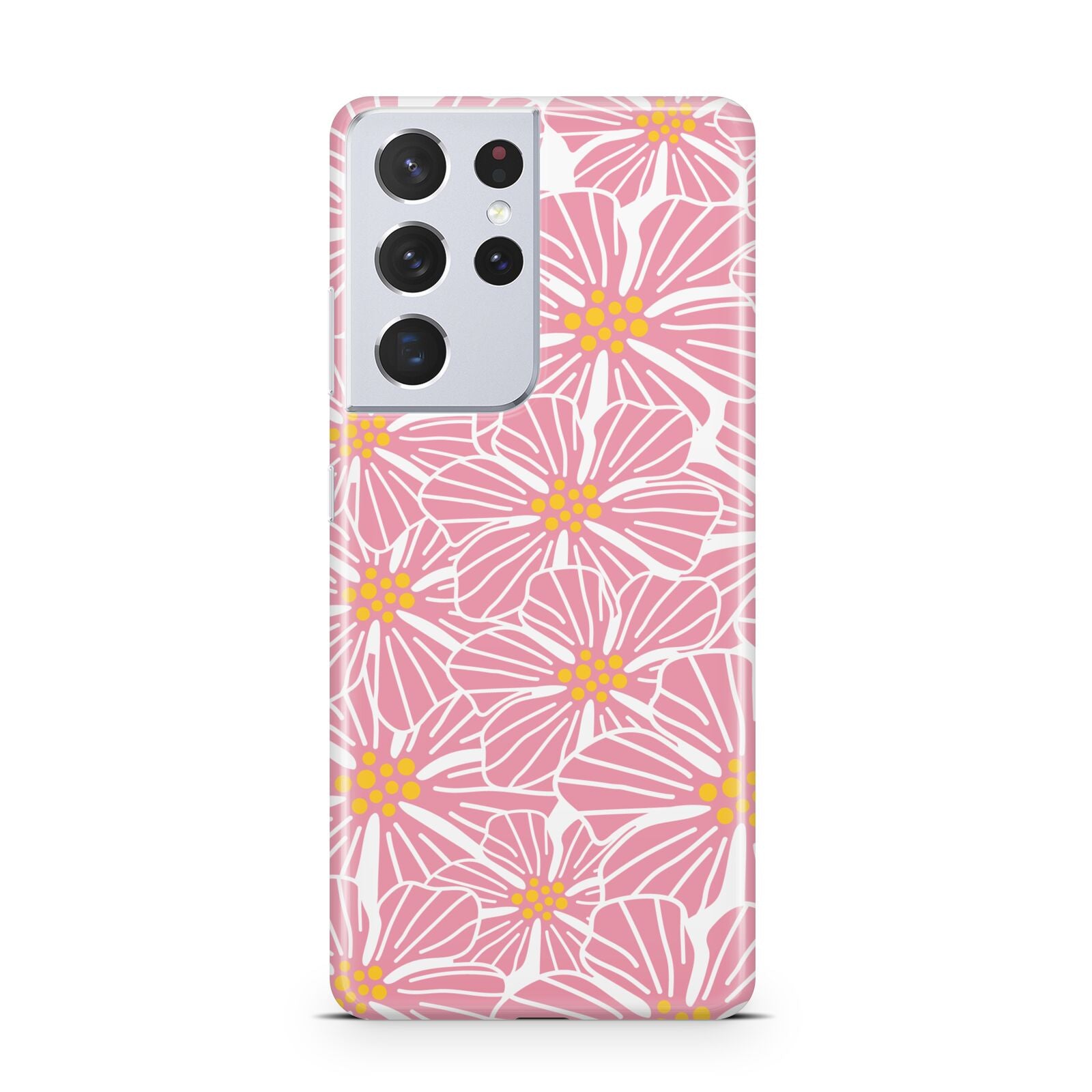 Pink Flowers Samsung S21 Ultra Case