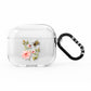 Pink Flowers and Bees AirPods Clear Case 3rd Gen