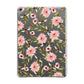 Pink Flowers and Bees Apple iPad Grey Case
