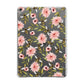 Clear Pink Flowers and Bees Apple iPad Grey Case
