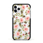 Pink Flowers and Bees Apple iPhone 11 Pro in Silver with Black Impact Case