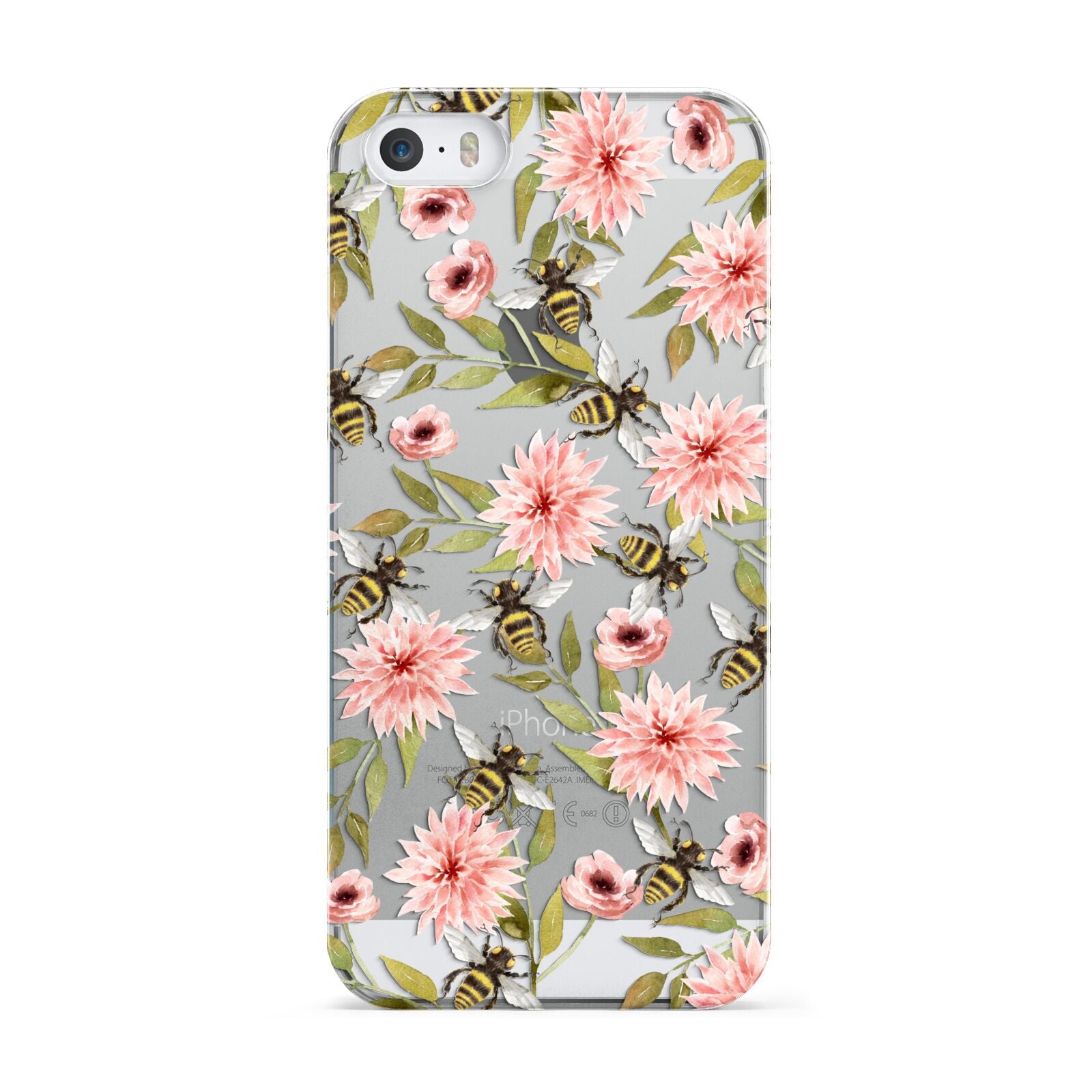 Pink Flowers and Bees Apple iPhone 5 Case