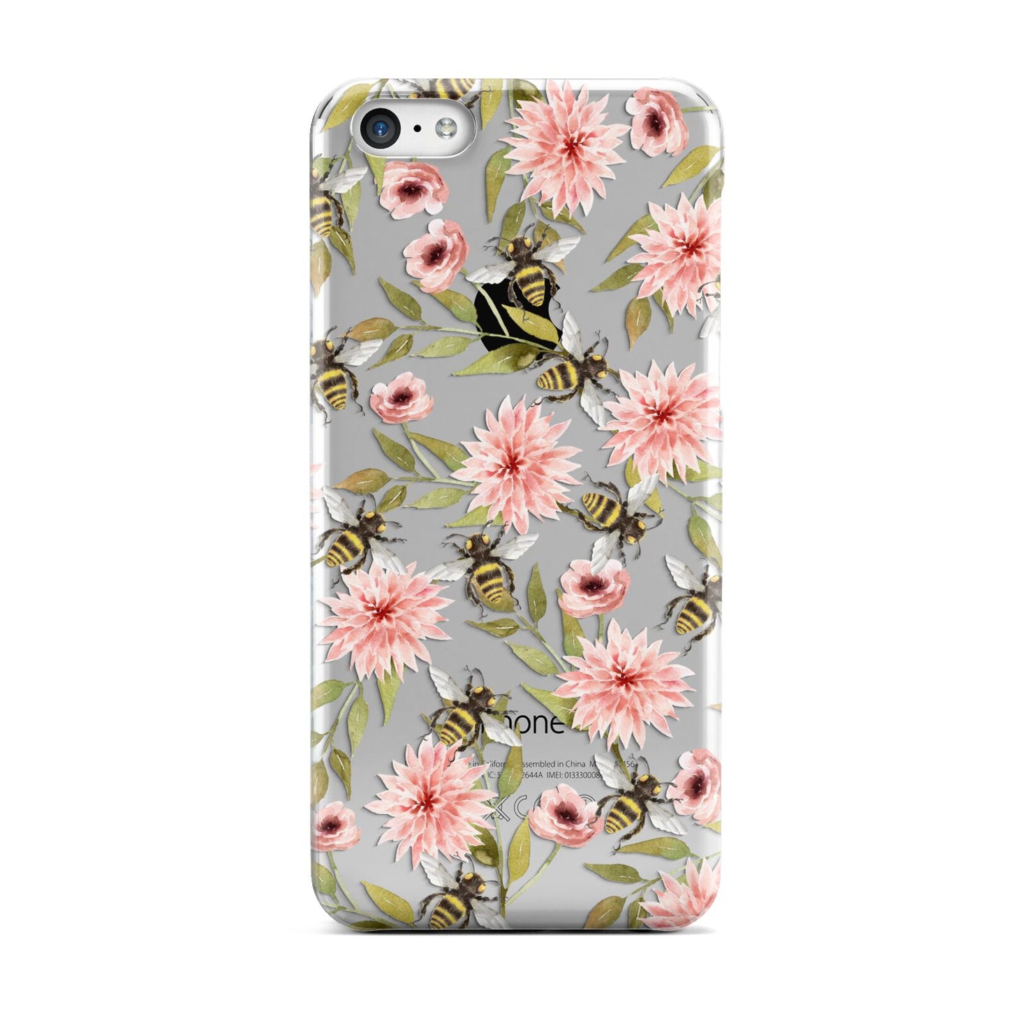 Pink Flowers and Bees Apple iPhone 5c Case