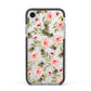 Pink Flowers and Bees Apple iPhone XR Impact Case Black Edge on Silver Phone