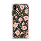 Pink Flowers and Bees Apple iPhone Xs Max Impact Case Pink Edge on Black Phone