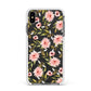 Pink Flowers and Bees Apple iPhone Xs Max Impact Case White Edge on Black Phone