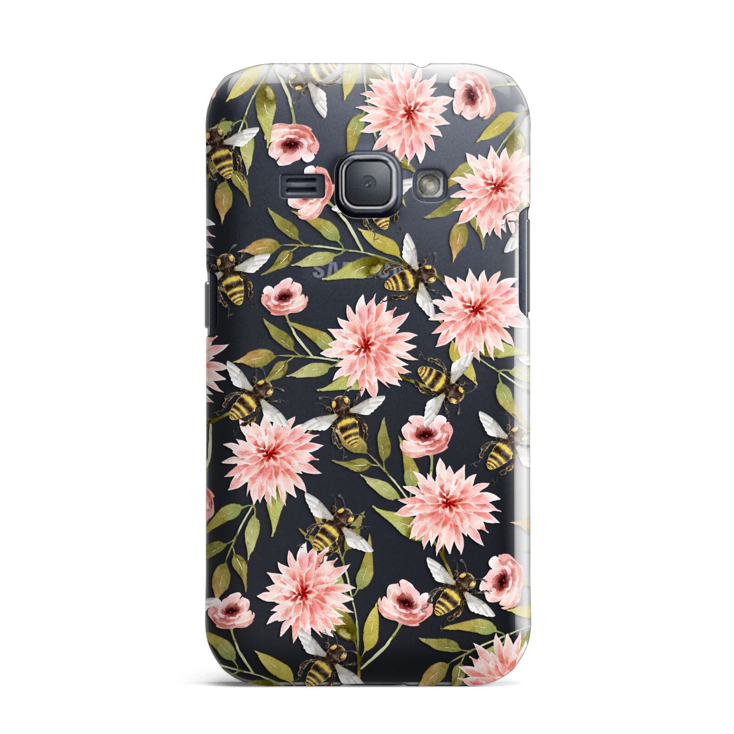 Pink Flowers and Bees Samsung Galaxy J1 2016 Case
