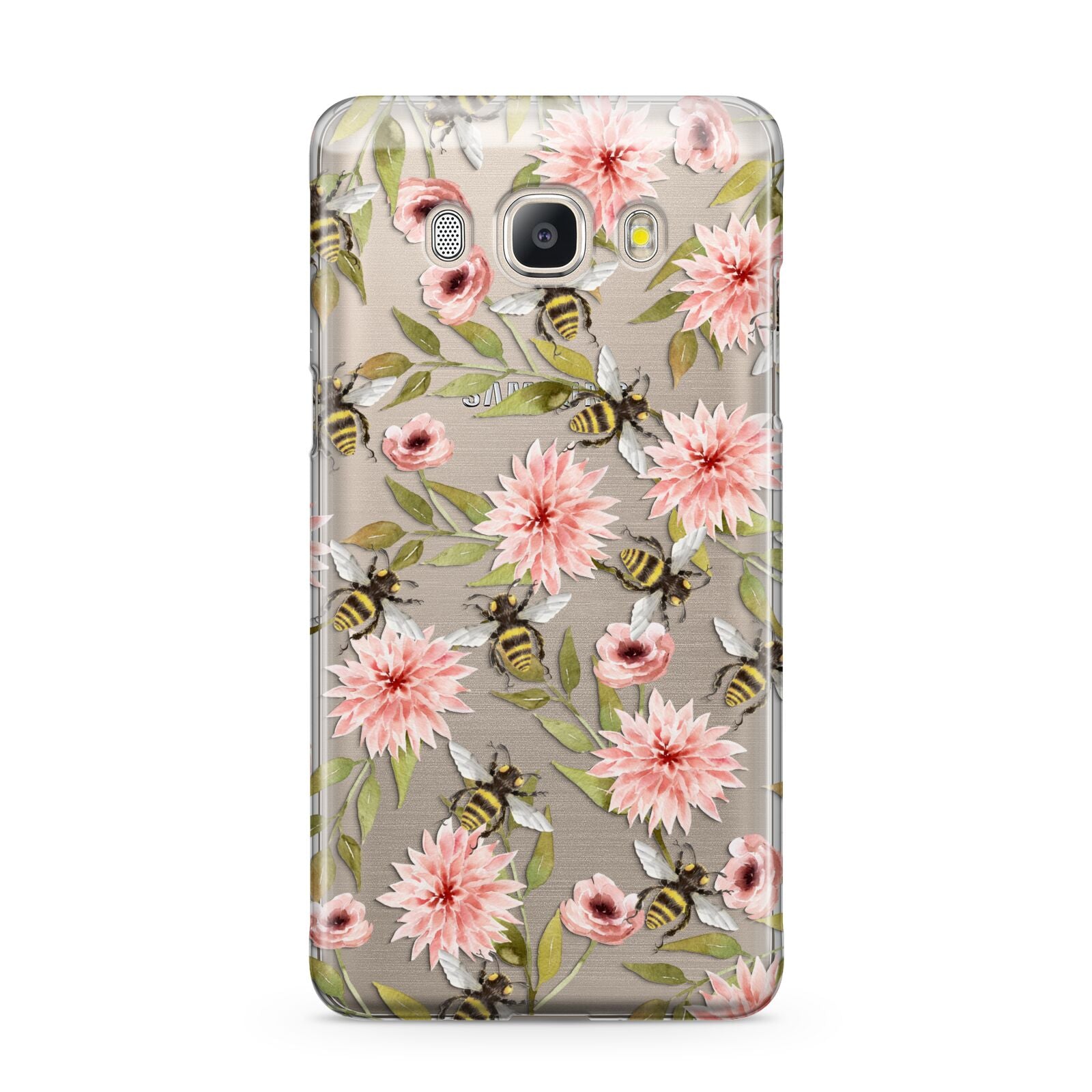 Pink Flowers and Bees Samsung Galaxy J5 2016 Case