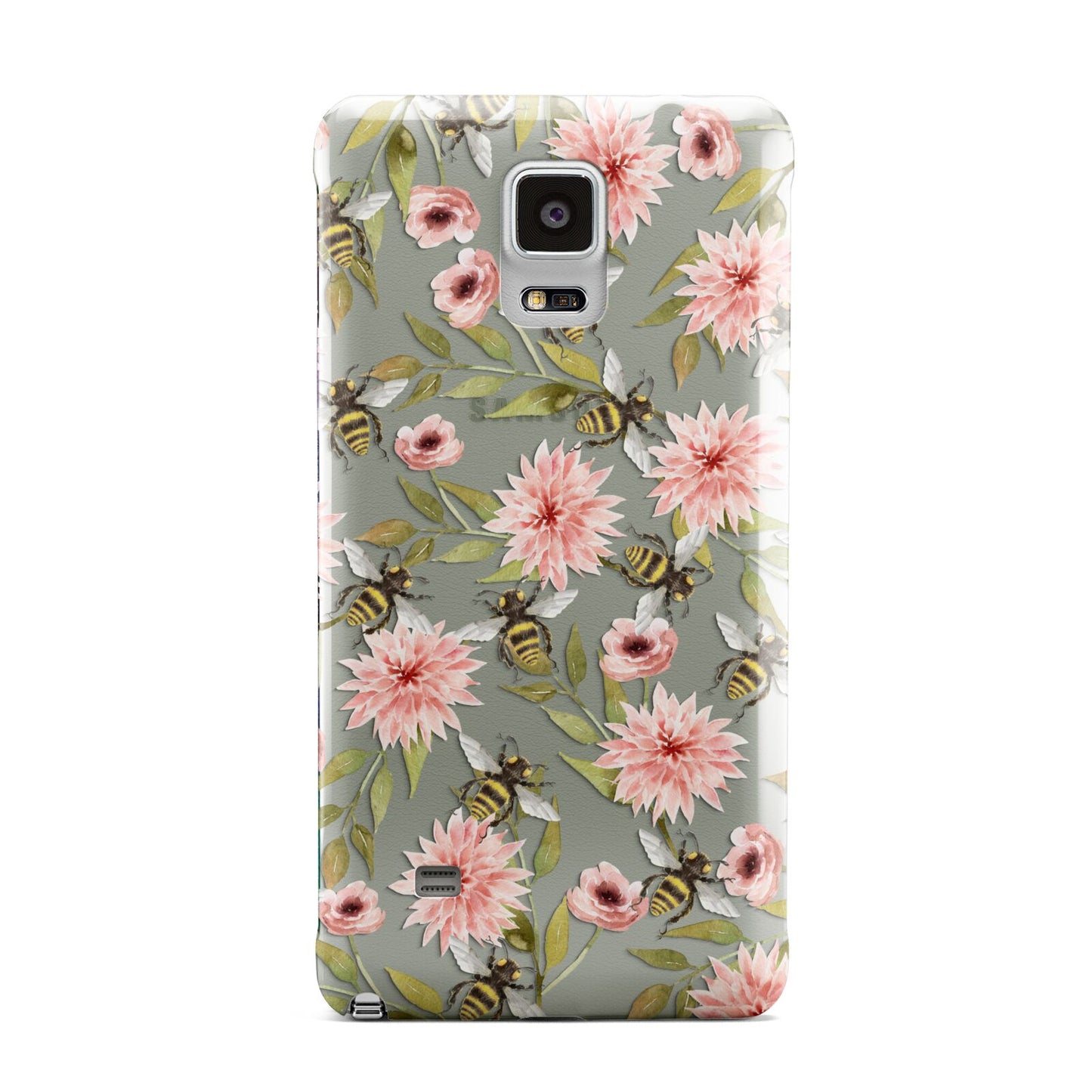 Pink Flowers and Bees Samsung Galaxy Note 4 Case