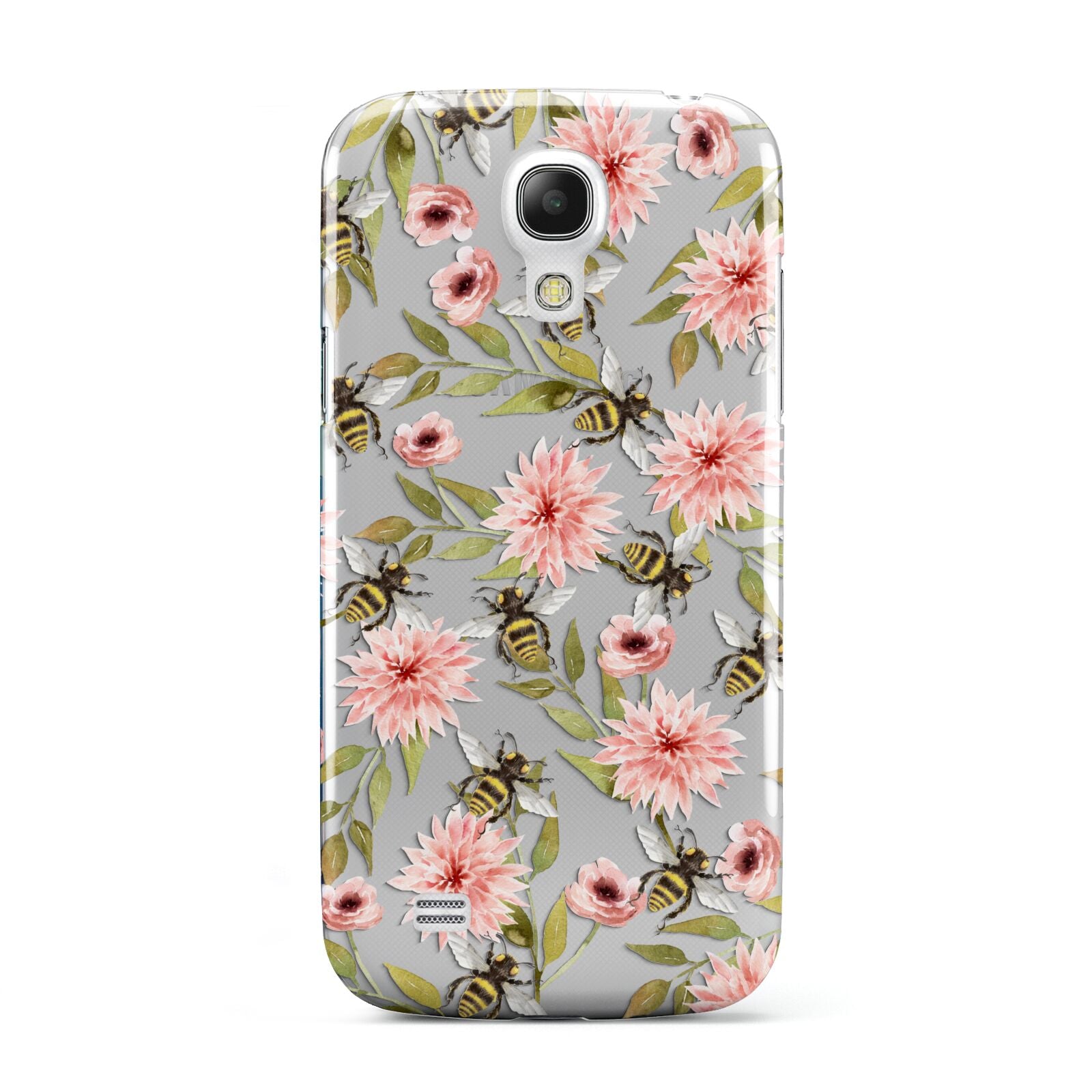 Pink Flowers and Bees Samsung Galaxy S4 Mini Case