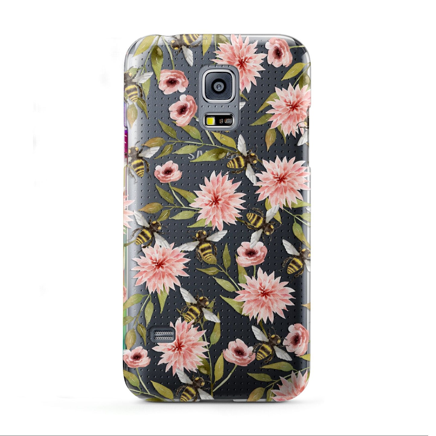 Pink Flowers and Bees Samsung Galaxy S5 Mini Case