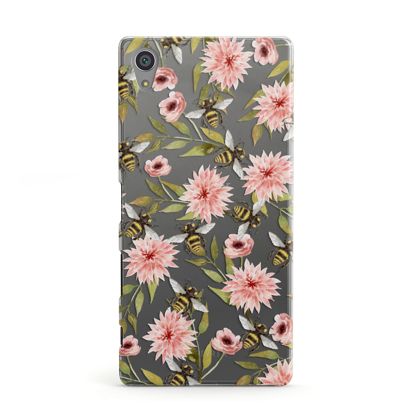 Pink Flowers and Bees Sony Xperia Case