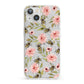 Pink Flowers and Bees iPhone 13 Clear Bumper Case