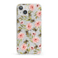Pink Flowers and Bees iPhone 13 Clear Bumper Case