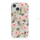 Pink Flowers and Bees iPhone 13 Mini Clear Bumper Case