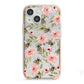 Pink Flowers and Bees iPhone 13 Mini TPU Impact Case with Pink Edges