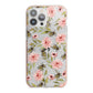 Pink Flowers and Bees iPhone 13 Pro Max TPU Impact Case with Pink Edges