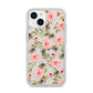 Pink Flowers and Bees iPhone 14 Glitter Tough Case Starlight