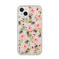 Pink Flowers and Bees iPhone 14 Plus Clear Tough Case Starlight