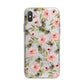 Pink Flowers and Bees iPhone X Bumper Case on Silver iPhone Alternative Image 1