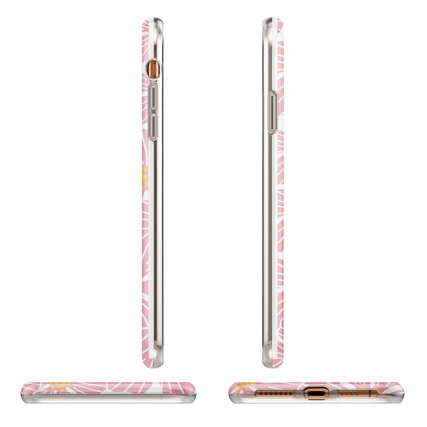 Pink Flowers iPhone 11 Pro Max 3D Tough Case Angle Images