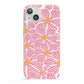 Pink Flowers iPhone 13 Full Wrap 3D Snap Case