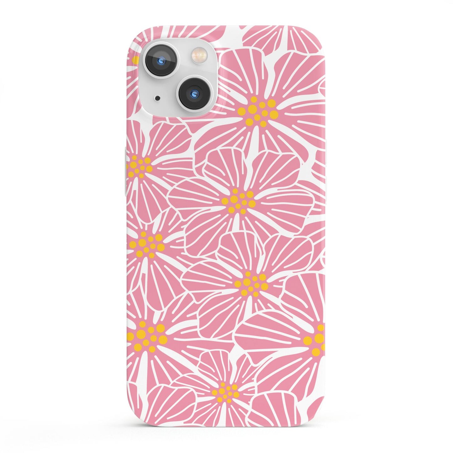 Pink Flowers iPhone 13 Full Wrap 3D Snap Case