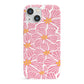Pink Flowers iPhone 13 Mini Full Wrap 3D Snap Case