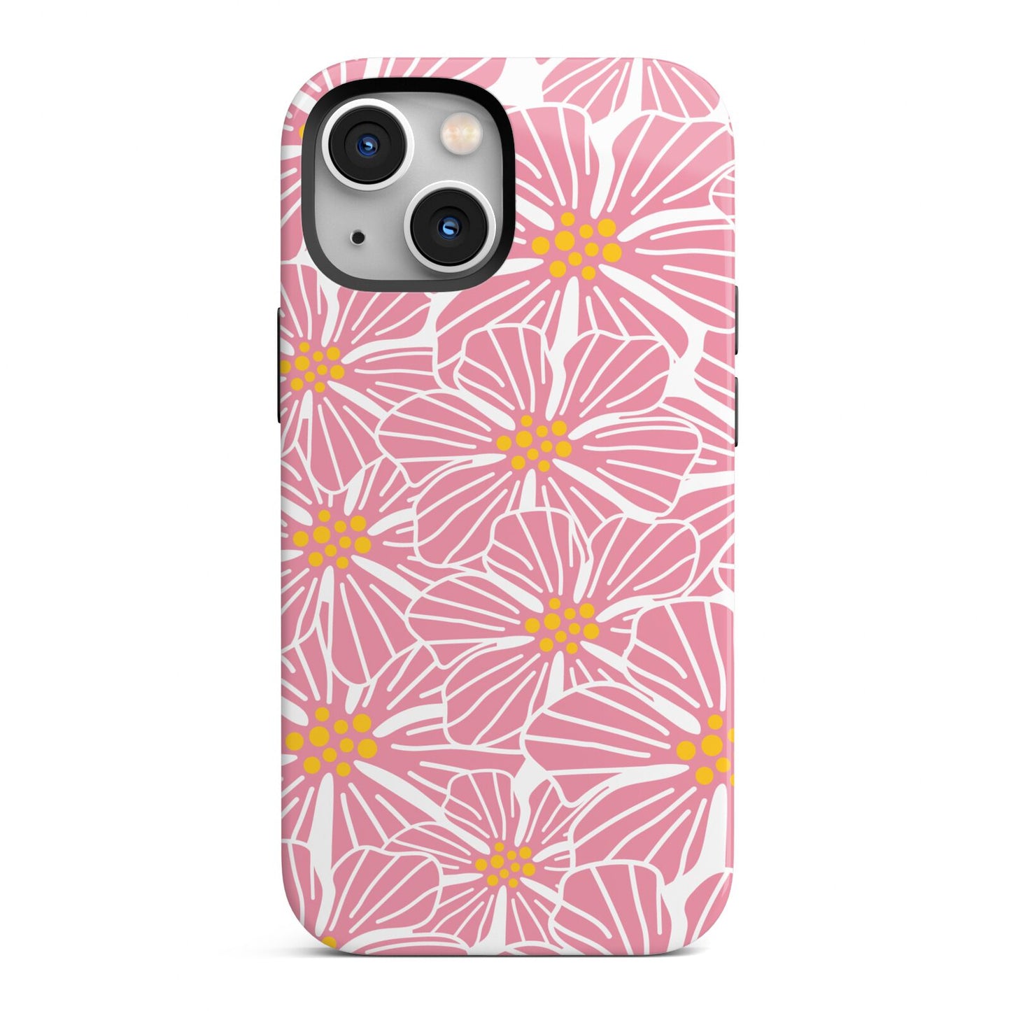 Pink Flowers iPhone 13 Mini Full Wrap 3D Tough Case