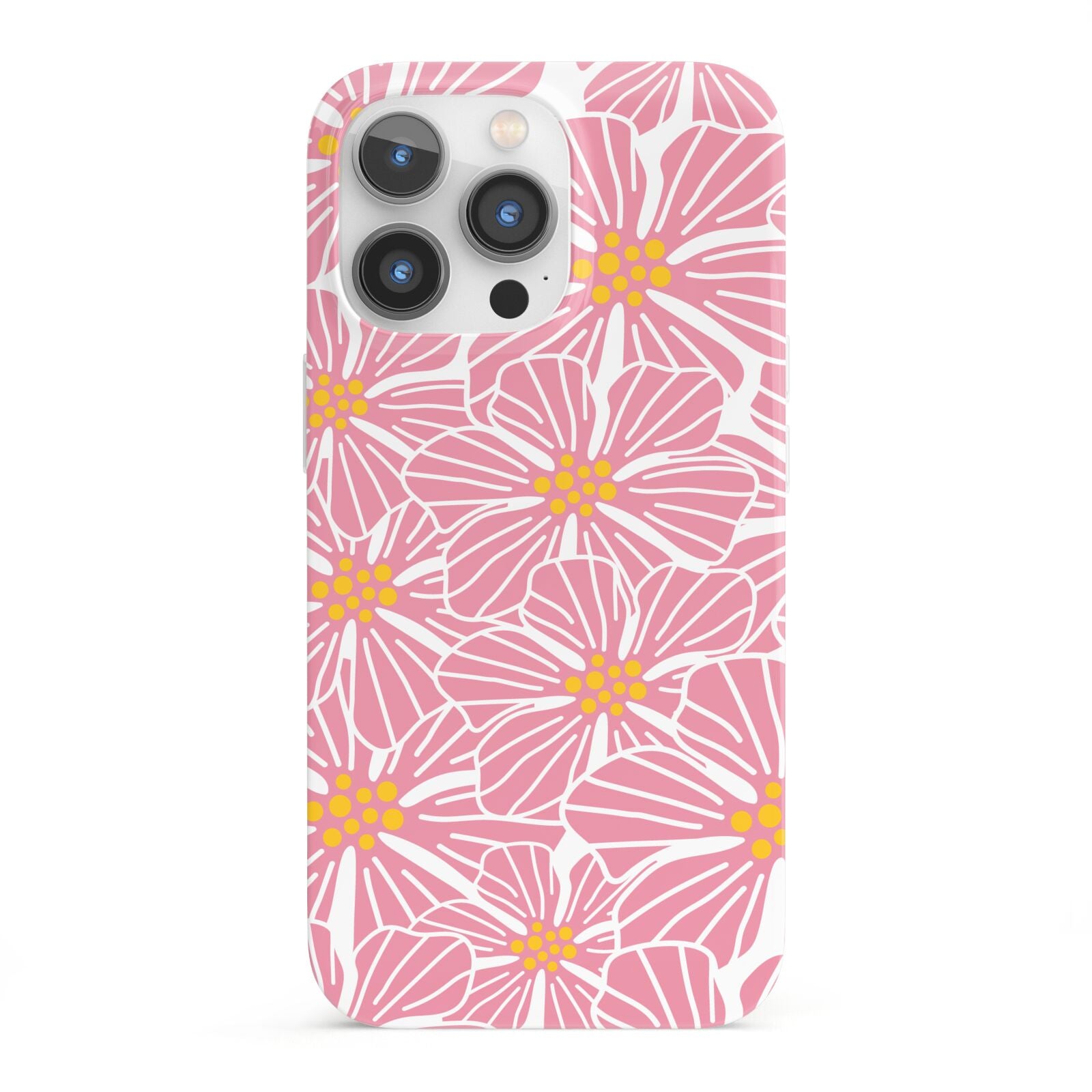 Pink Flowers iPhone 13 Pro Full Wrap 3D Snap Case