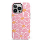 Pink Flowers iPhone 13 Pro Full Wrap 3D Tough Case