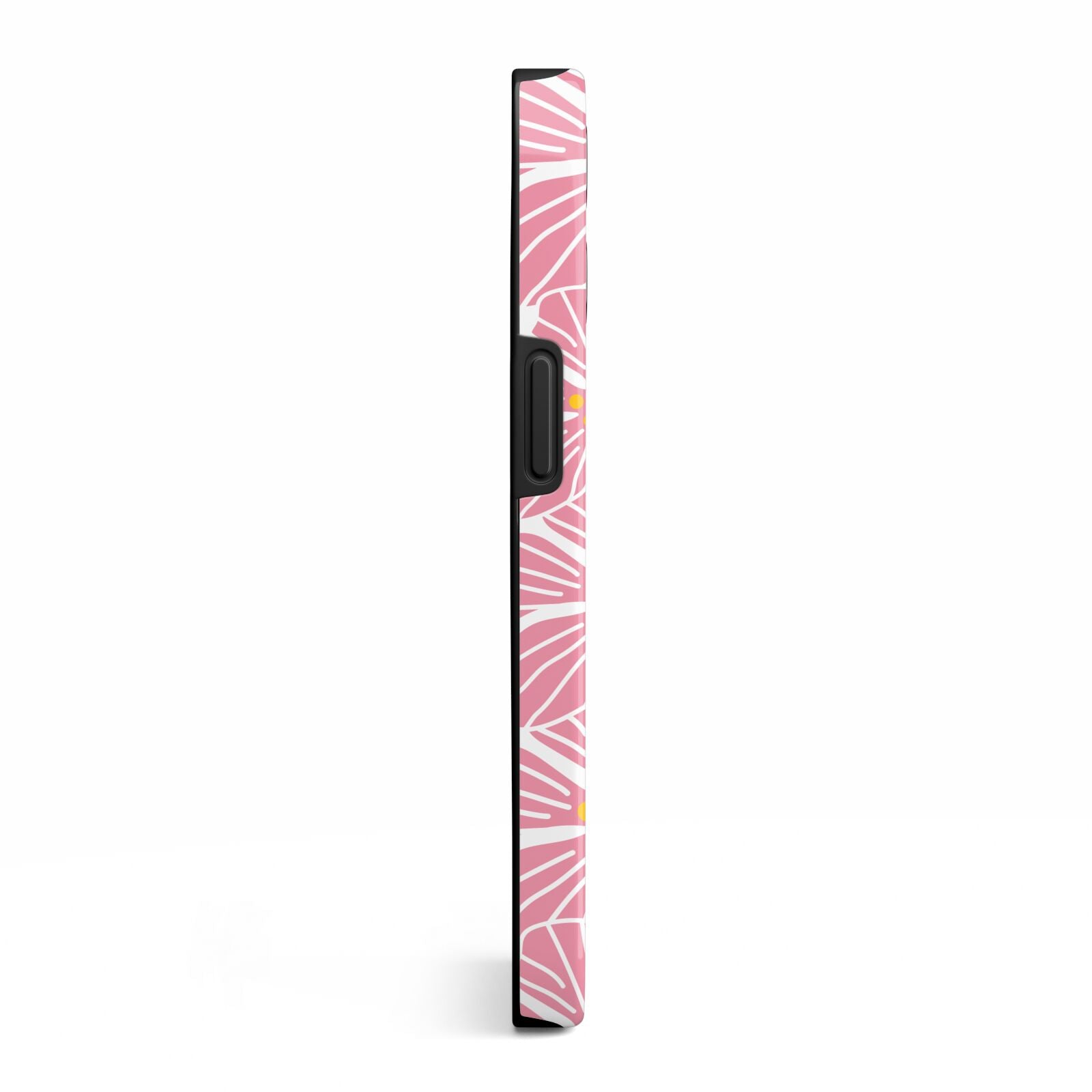 Pink Flowers iPhone 13 Pro Side Image 3D Tough Case