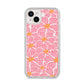Pink Flowers iPhone 14 Plus Clear Tough Case Starlight
