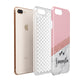 Pink Geometric Marble Personalised Name Apple iPhone 7 8 Plus 3D Tough Case Expanded View