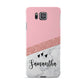 Pink Geometric Marble Personalised Name Samsung Galaxy Alpha Case