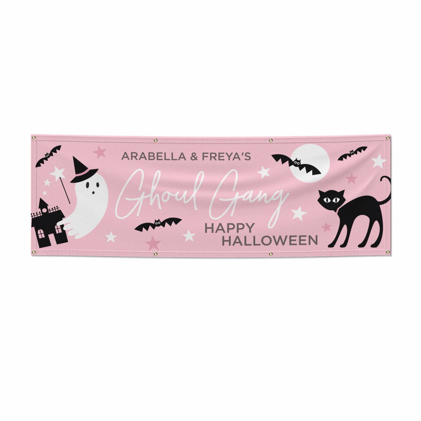Pink Ghost 6x2 Vinly Banner with Grommets