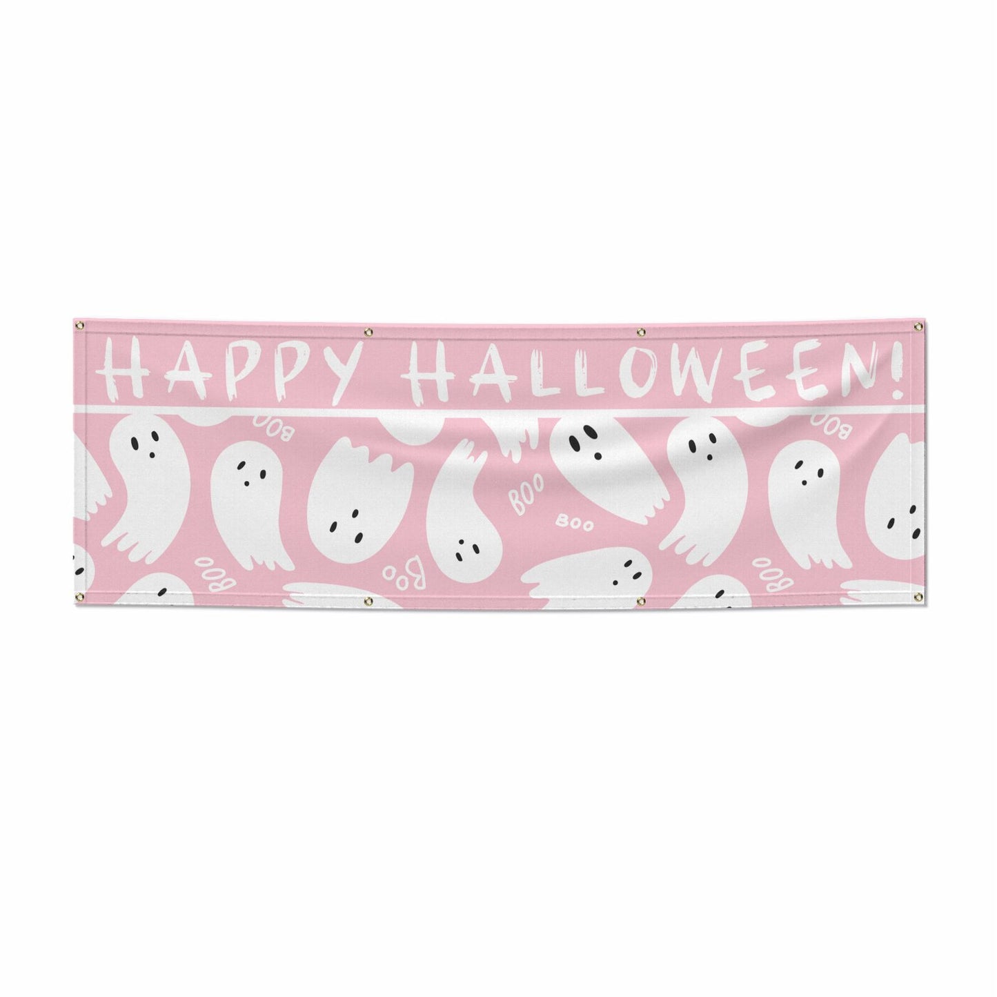 Pink Ghost 6x2 Vinly Banner with Grommets
