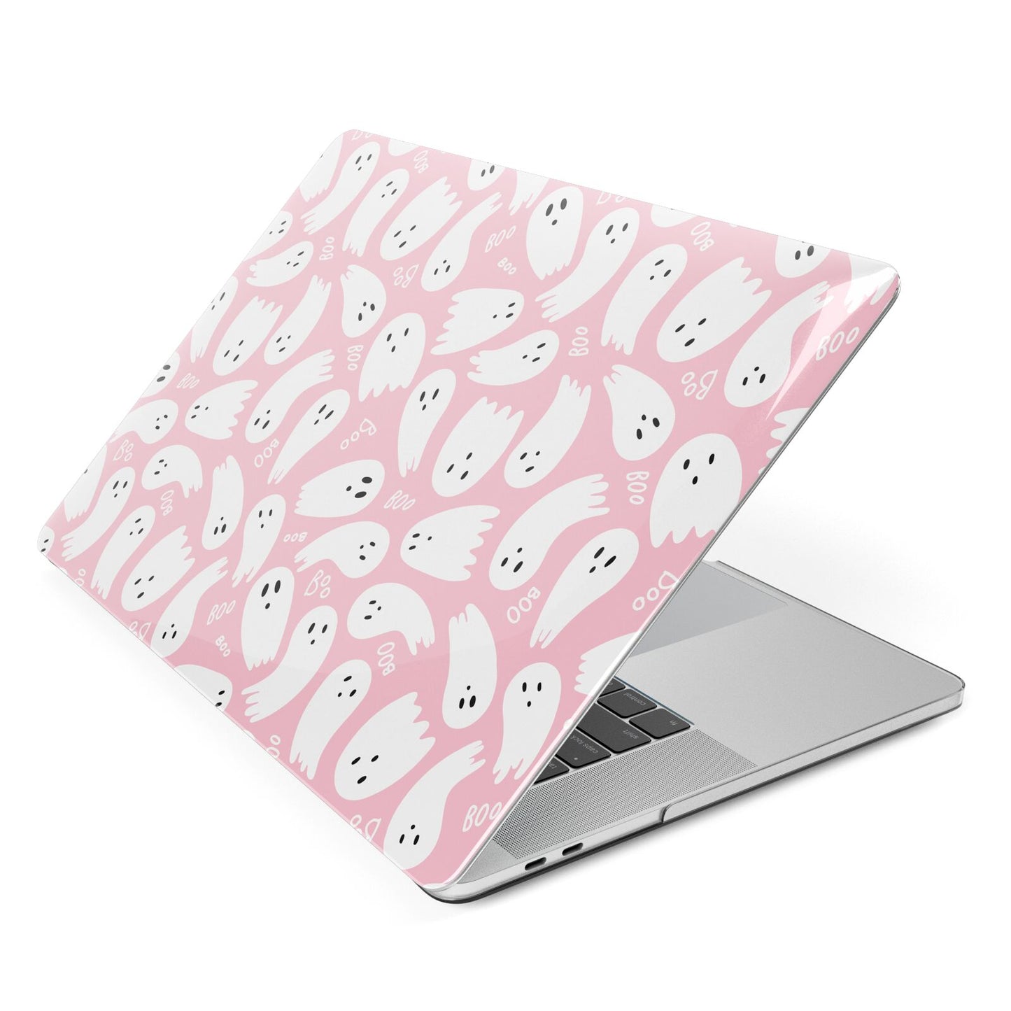 Pink Ghost Apple MacBook Case Side View