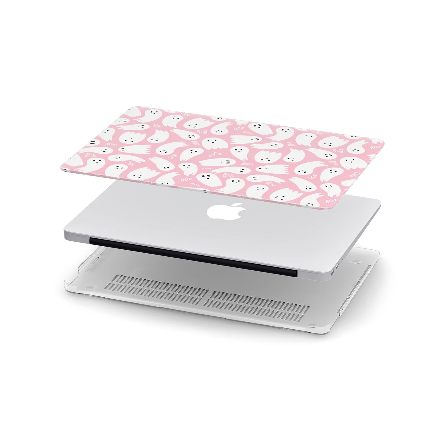 Pink Ghost Apple MacBook Case in Detail