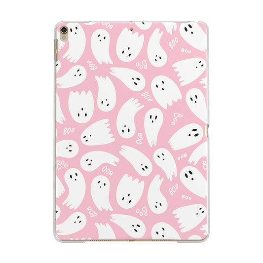 Pink Ghost Apple iPad Gold Case