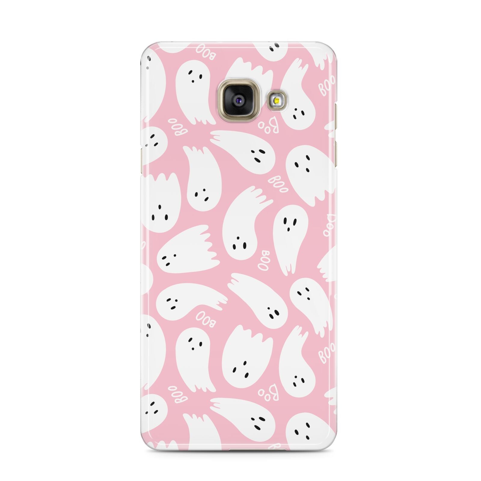 Pink Ghost Samsung Galaxy A3 2016 Case on gold phone