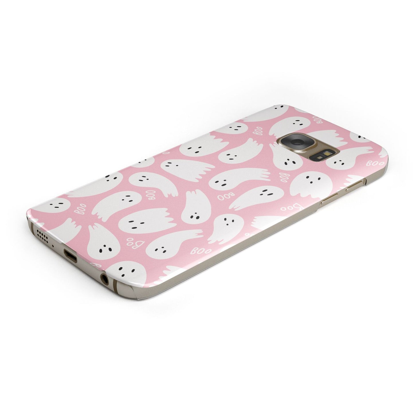 Pink Ghost Samsung Galaxy Case Bottom Cutout