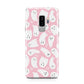 Pink Ghost Samsung Galaxy S9 Plus Case on Silver phone