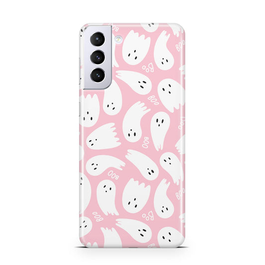Pink Ghost Samsung S21 Plus Phone Case