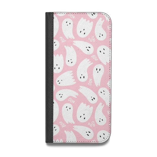Pink Ghost Vegan Leather Flip Samsung Case