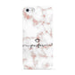 Pink Glitter Marble with Custom Text Apple iPhone 5 Case
