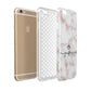 Pink Glitter Marble with Custom Text Apple iPhone 6 3D Tough Case Expanded view