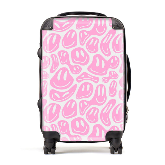 Pink Happy Face Suitcase