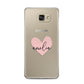 Pink Heart Sketch with Name Samsung Galaxy A5 2016 Case on gold phone
