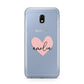Pink Heart Sketch with Name Samsung Galaxy J3 2017 Case